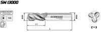 Фреза концевая цилиндрическая SCHWARZ SW13000 Z=3